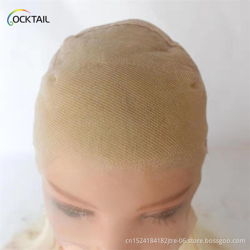short blonde synthetic full lace wig, free part hand tied afro african american full lace synthetic wig with baby hair